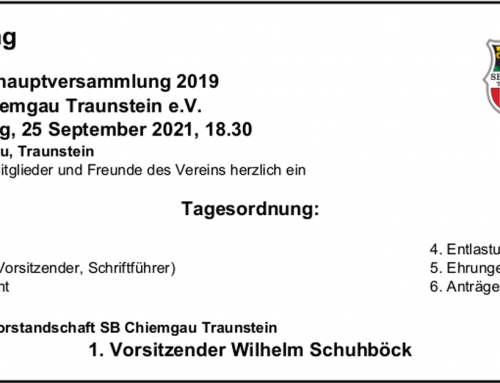 Einladung zur Jahreshauptversammlung 2019 – SB Chiemgau Traunstein e.V.