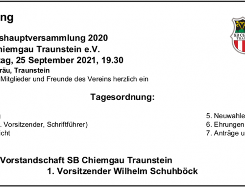 Einladung zur Jahreshauptversammlung 2020 – SB Chiemgau Traunstein e.V.